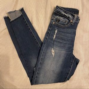 KanCan Fray Hem Ankle Jean Size 27